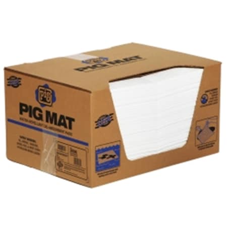 Vortex Sorbent Pad, 15 in x 20 in, Oil, White VO3535497